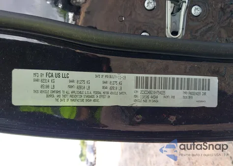 2019 Dodge Charger Sxt from USA, damaged, VIN 2C3CDXBG1KH754225